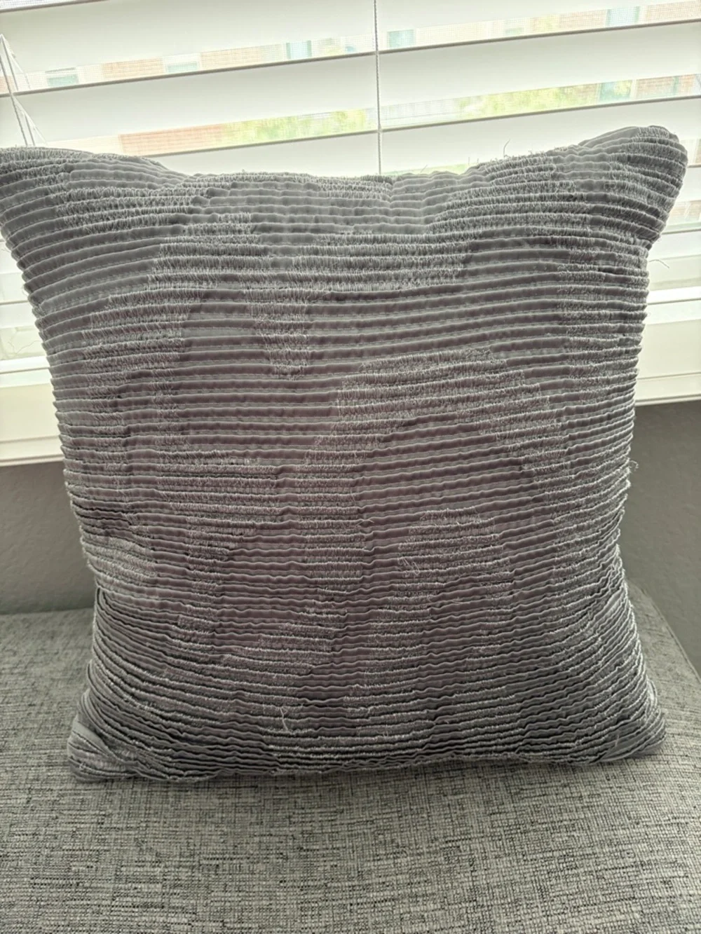 Gray and Silver Decorative Pillow